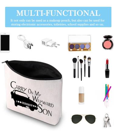 Carry On My Wayward Son Makeup Bag - Perfect for Fans | Shop Internationally - Buy Online on SooperMarket.com