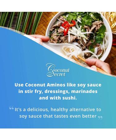 Coconut Secret Coconut Aminos (3 Pack) - 8 fl oz - Low Sodium Soy Sauce Alternative - Organic, Vegan, Non-GMO - Gluten-Free, Keto, Paleo - 144 Servings - Buy Online on SooperMarket.com