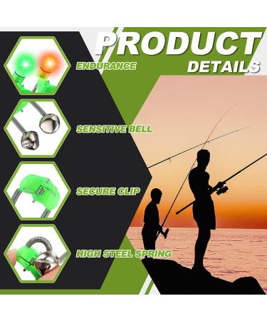 120 Pcs LED Night Fishing Rod Bait Alarm and Indicator Set - Dual Ring Bite Alarm, Glow Fishing Light, Portable Accessories - Green and Red Light - Buy Online on SooperMarket.com
