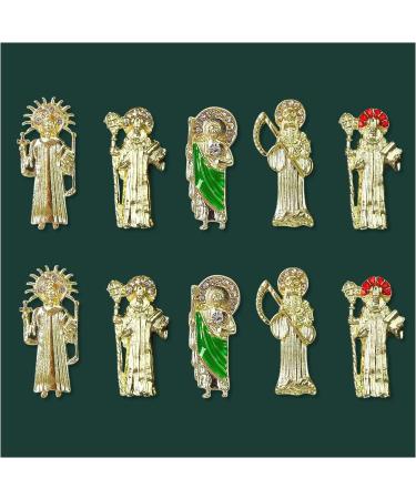 24pcs Religious Nail Charms Kit - San Judas Virgin Mary Cross 3D Nail Gems in Gold and Silver - Buddha Charms and Rhinestones for Nail Art - Buy Online on SooperMarket.com