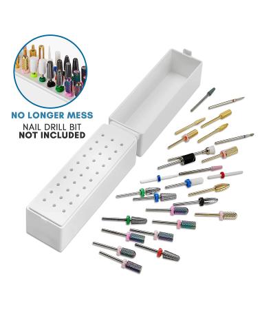 Makartt Nail Drill Bits Holder - 30 Holes Manicure Tools Organizer Stand (White) - Buy Online on SooperMarket.com