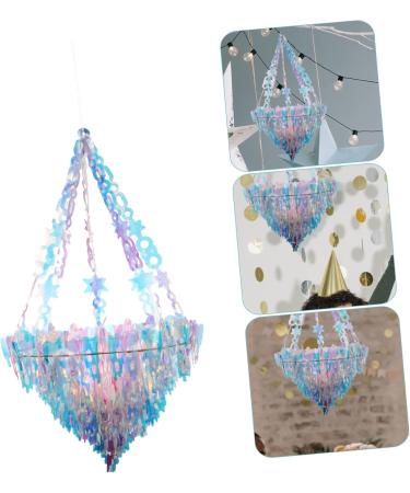 ABOOFAN 1pc Chandelier Household Decor Christmas Party Supplies Neon Color Scene Decor Hanging Accessories Silver 35x35x40cm - Buy Online on SooperMarket.com