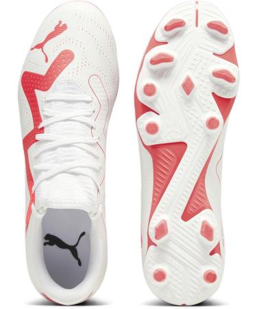 PUMA Men's Future Play FG/AG Football Shoe - EU 43 White & Fire Orchid | International Shipping Available - Buy Online on SooperMarket.com