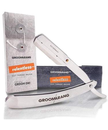 Groomarang Men's Beard Shaver Razor with Leather Case