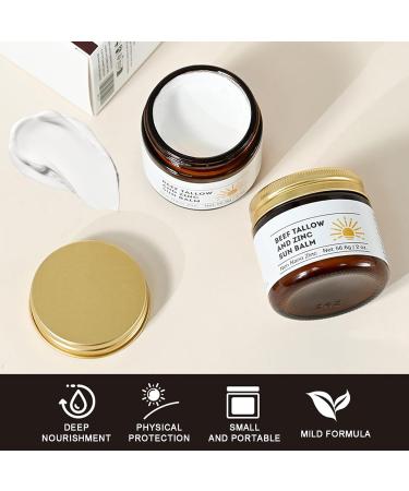Beef Tallow & Zinc Sun Balm - Non-Greasy Sunscreen for Face & Body Deep Moisturizer Instant Sun Protection 2 Oz - Buy Online on SooperMarket.com