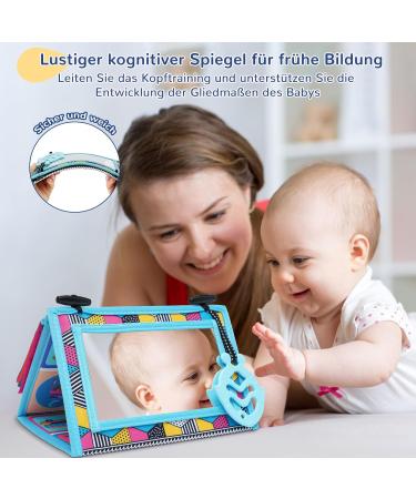 Dcsioike Baby Toys for 0-9 Months | Montessori Fabric Books with Mirror | Foldable Hanging Gifts for Newborn Girls - Buy Online on SooperMarket.com