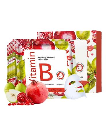 Red Pomegranat Hydrating Sheet Mask Face Masks Skincare Moisturizing Face Mask Repairing Facial Mask Skincare Smooth Skin Tone for All Skin Types