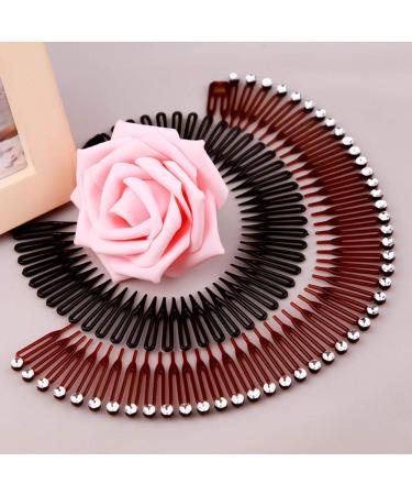 6PCS Women's Fashion Stretch Flexible Hair Combs Headband Set - Flexible Comb Teeth Hair Clips Hoop - Buy Online on SooperMarket.com