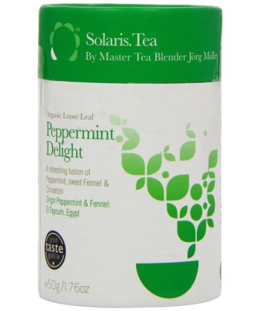 Solaris Tea Organic Loose Whole Leaf Peppermint Delight 50 g Mint 50 g (Pack of 1)
