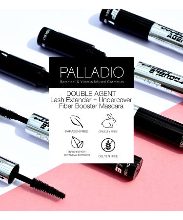 Palladio Double Agent Lash Extender Fiber Booster Mascara - Jet Black - Buy Online on SooperMarket.com