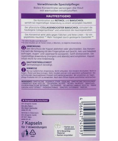 Balea Concentrate Retinol Serum - 7 Capsules for Youthful Skin | International Shipping Available - Buy Online on SooperMarket.com