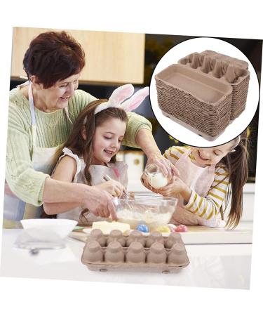 Mikikit 20pcs 10 Pulp Egg Tray Fold up Flats Folding Tray Paper Egg Tray Home Egg Tray Pearlescent Dispenser - Buy Online on SooperMarket.com