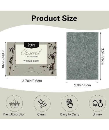 Sibba Natural Oil Blotting Sheets - 400 Counts Portable Bamboo Charcoal Facial Oil Control & Makeup Refresher - Ideal for Travel & Clean Skin - Buy Online on SooperMarket.com