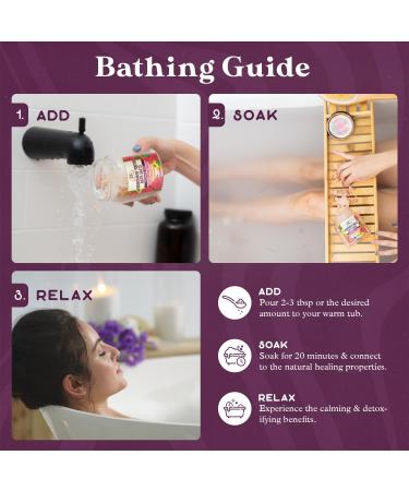 PURPLE CANYON SolSalts Fountain of Youth Bath Salts | Lavender Rose & Cedar Detox Soak with Epsom Salt for Glowing Skin - International Shipping Available - Buy Online on SooperMarket.com