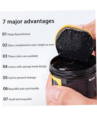 Shoe Polish Kit 2Pcs 50ML Clear & Black Shoe Polish for Leather Shoe Cream Polish Leather Shoe Polish to Restore Clean & Shine Shoes Purse Boots - Buy Online on SooperMarket.com