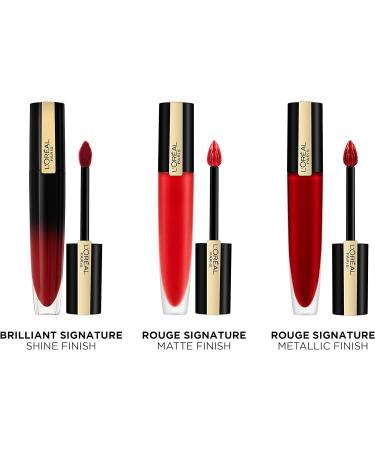 L'Or al Paris Rouge Signature Matte Liquid Lipstick 112 I Achieve - 7 ml Ultra-Matte Lip Stain for 24-Hour Color - Buy Online on SooperMarket.com