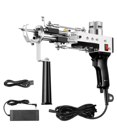 Tufting Gun  Carpet Weaving Machine  2 in 1 Cut and Loop Pile Electric Tufting Gun  5-45 Stitches/s High Speed Rug Gun  4-19mm Adjustable Pile Height  Hand Tufting Gun for Handmade DIY Black