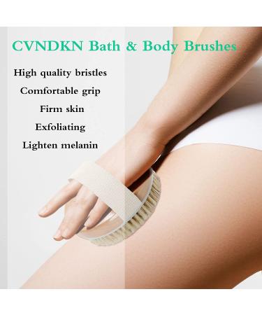 2 Pack Natural Soft and Hard Boar Bristle Body Brushes for Exfoliating and Cleansing - Round Massage Bath Brushes for Whole Body, Promotes Blood Circulation - Buy Online on SooperMarket.com