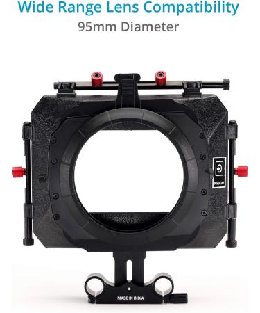 PROAIM MB-600 Sunshade Mattebox for Camera Lenses up to 95mm | 15mm Rails, Top Flag, Side Flags, Knicker, 2 Filter Holders, Format Masks | Tool-Less Design (P-MB-600) - Buy Online on SooperMarket.com