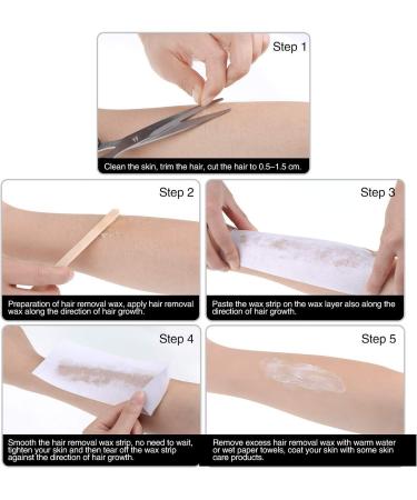 200 PCS Non-Woven Wax Strip - 7 * 20cm Wax Strips for Hair Removal Use for Arms Legs Underarm Hair Eyebrow Bikini of Women and Men - Buy Online on SooperMarket.com