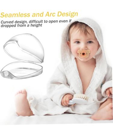 Obelunrp Pacifier Case Set | 6 Transparent Travel Pacifier Holders | Baby Pacifier Container for On-the-Go Care - Buy Online on SooperMarket.com