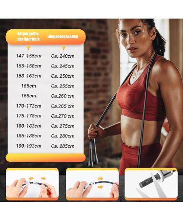 Adjustable PVC Jump Rope for Speed Skipping | 3m Lightweight Fitness Rope for Adults & Kids | Includes Training Poster & Non-Slip Grip - Buy Online on SooperMarket.com