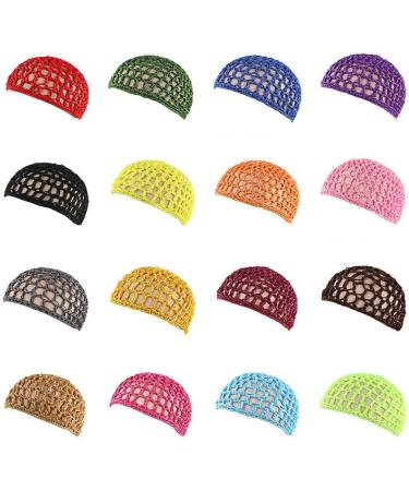 Handmade Women's Mesh Crochet Hair Net in Black - Sleep Cap Head Scarf Bonnet Snood Cover - Buy Online on SooperMarket.com
