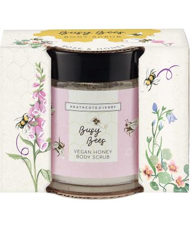 Heathcote & Ivory Busy Bees Body Scrub | Enriched With Essential Oils | Exfoliate & Invigorate Dry Skin | Cruelty Free & Vegan Friendly | 110g - Buy Online on SooperMarket.com