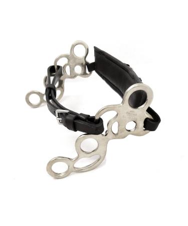Hackamore multifunctional leather noseband with stainless steel fittings - Unisize
