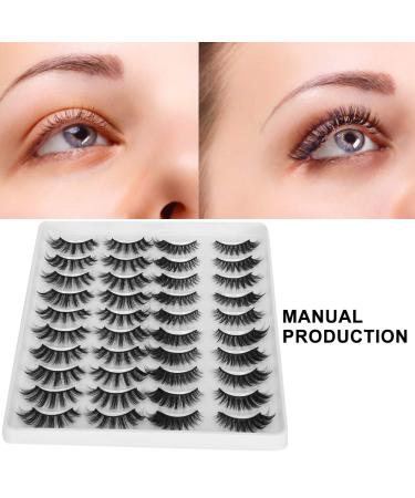 Buy 20 Pairs 6D False Eyelashes | Natural Thickening Soft Reusable Extensions (MC-12) for Stunning Eyes International Shipping Available - Buy Online on SooperMarket.com