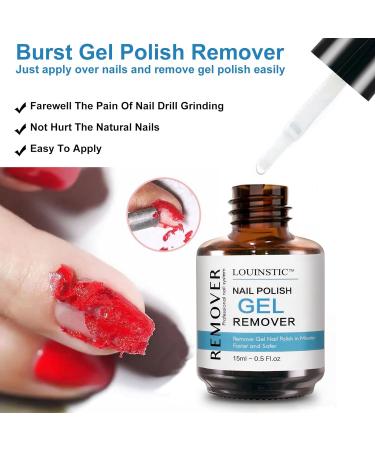LOUINSTIC Gel Polish Remover (2 Pack) - Fast & Easy Nail Gel Remover - 0.5 oz - 2 PCS - Buy Online on SooperMarket.com