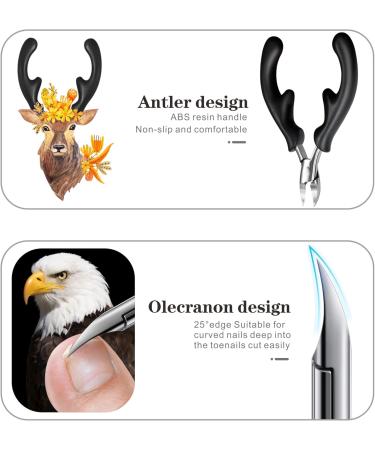 RIMEI Professional Toenail Clippers - Thick & Ingrown Nail Cutters for Men & Seniors | Podiatrist Recommended Stainless Steel Pedicure Tool - Buy Online on SooperMarket.com