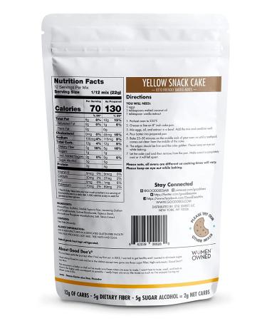 Good Dee's Low Carb Yellow Snack Cake Mix - 9.3 oz | Keto-Friendly Baking - Buy Online on SooperMarket.com