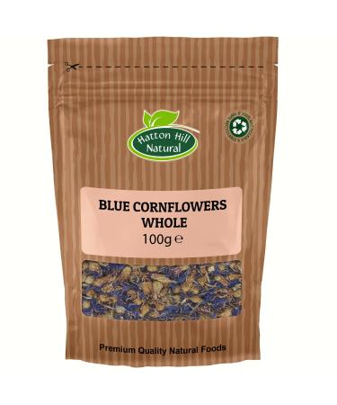 Dried Whole Blue Cornflowers 100g by Hatton Hill