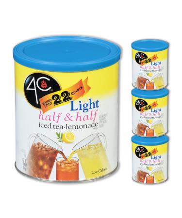 4C Light Powdered Drink Mix Cannisters Light Half & Half 3 Pack 22 Quarts Family Sized Cannister Low Calorie Thirst Quenching Flavors Light Half & Half 13.9 Ounce (Pack of 3)