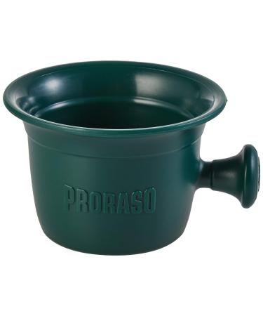 Proraso Professional Shaving Bowl with Handle 300ml Capacity Traditional Holder for Shaving Cream Personal Grooming and Shaving Gift for Men Classic Green Made in Italy