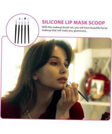 FOYTOKI 5pcs Silicone Eyeshadow Brush Glitter Eyeshadow Stick Glitter Outfit Lip Brush Plastic Handle - Buy Online on SooperMarket.com