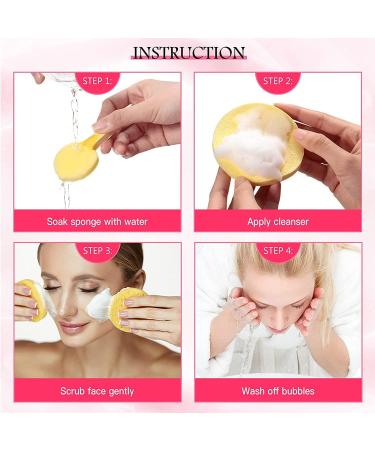 FANXIYA 48 Pack Compressed Facial Sponges Beauty Sponge Pad for Travel &Makeup Removal Reusable Mini Cosmetic Wipes for Cleansing&Face Washing - Buy Online on SooperMarket.com