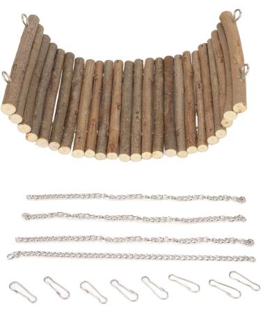 Rabbit Wood Swing Hammock - Multifunctional Natural Wooden Resting Platform for Hamsters Mice & Sparrows (15x30 cm) - Buy Online on SooperMarket.com