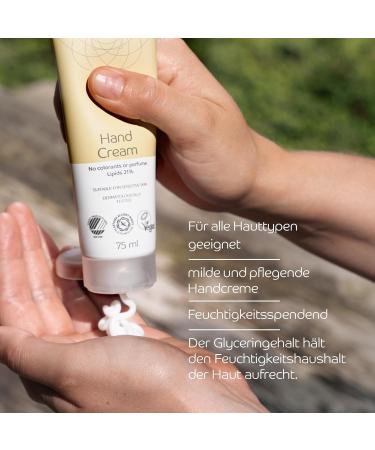 Abena Hand Cream 75ml | Nourishing Fast-Absorbing Fragrance-Free Formula for All Skin Types | Intensive Vegetable Oil Moisture - Buy Online on SooperMarket.com