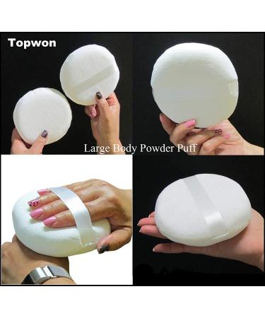 Topwon 5 Inch Extra Large Powder Puff for Baby Body - 3 Pieces Set for Dusting and Makeup Foundation - Buy Online on SooperMarket.com
