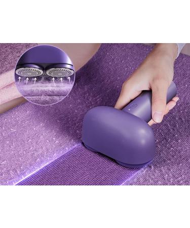 Portable Fabric Shaver & Lint Remover - Rechargeable Electric Clothes Shaver with 6 Blades - Dual-Speed Purple Fabric & Furniture Cleaner - Buy Online on SooperMarket.com