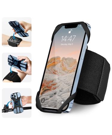 Aiwogep 3 in 1 cell phone pocket sports for jogging cell phone holder 360 rotatable and removable universal cell phone bracelet jogging for 4.5-7 '' iPhone Samsung Huawei etc