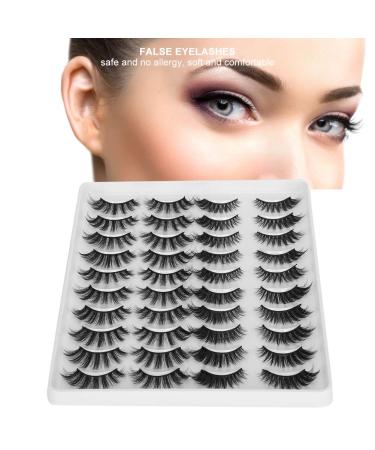 Buy 20 Pairs 6D False Eyelashes | Natural Thickening Soft Reusable Extensions (MC-12) for Stunning Eyes International Shipping Available - Buy Online on SooperMarket.com