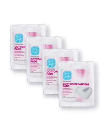 Simply Soft Premium Jumbo Cotton Cleansing Pads, 100% Pure Cotton, Large 3.5 x 4.5 Cotton Pads (200 Count)