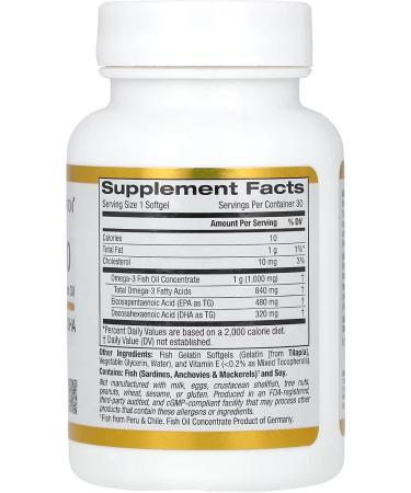 Omega 800 Ultra-Concentrated Omega-3 Fish Oil Compatible With California Gold Nutrition kd-pur Triglyceride Form 1 000 mg 30 Fish Gelatin Softgels + Bonus Pill Organizer Weekly Pill Organizer Mini - Buy Online on SooperMarket.com