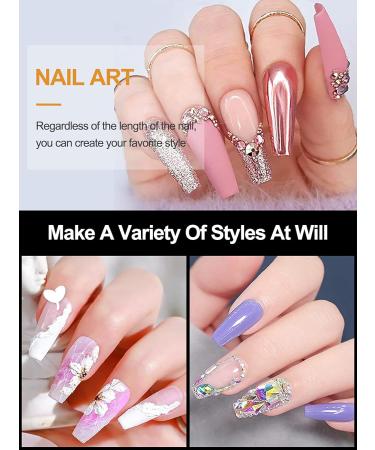 Kalolary Nail Mold Acrylic Nail Forms 100Pcs T Curve Shape + 10 Pink Nail Tip Clips - Buy Online on SooperMarket.com