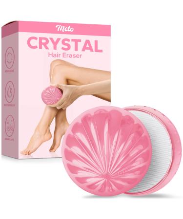 Meto Crystal Hair Eraser for Women and Men  Upgraded Hair Eraser Crystal Hair Remover  Magic Painless Exfoliation Hair Removal Tool for Arms Legs Back  Reusable & Washable Epilator for Women (Pink)