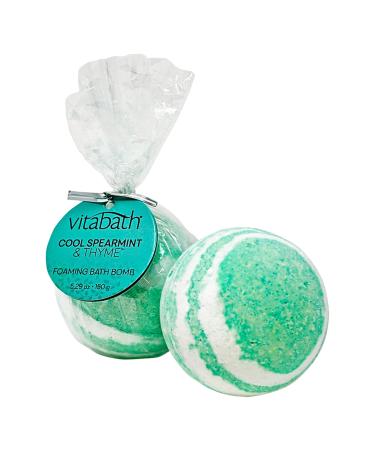Vitabath Foaming Bath Bomb - Cool Spearmint & Thyme Aromatherapy Blend - 6 Ounce - Buy Online on SooperMarket.com