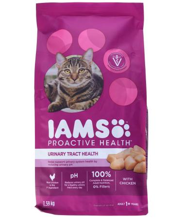 IAMS Proactive Health Dry Cat Food Adult - Urinary Tract Health - Chicken 1.59kg Bag Chicken 1.59 kg (Pack of 1) Urinary Tract